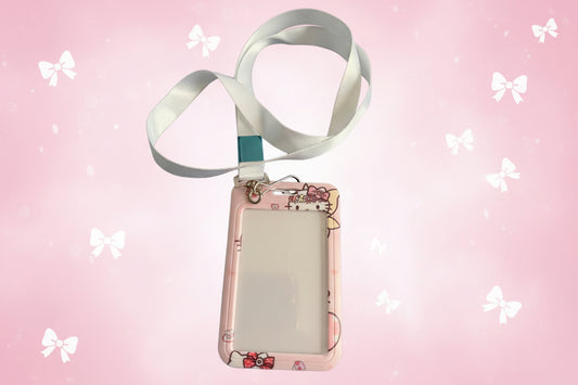 HELLO KITTY PINK ID BADGE HOLDER