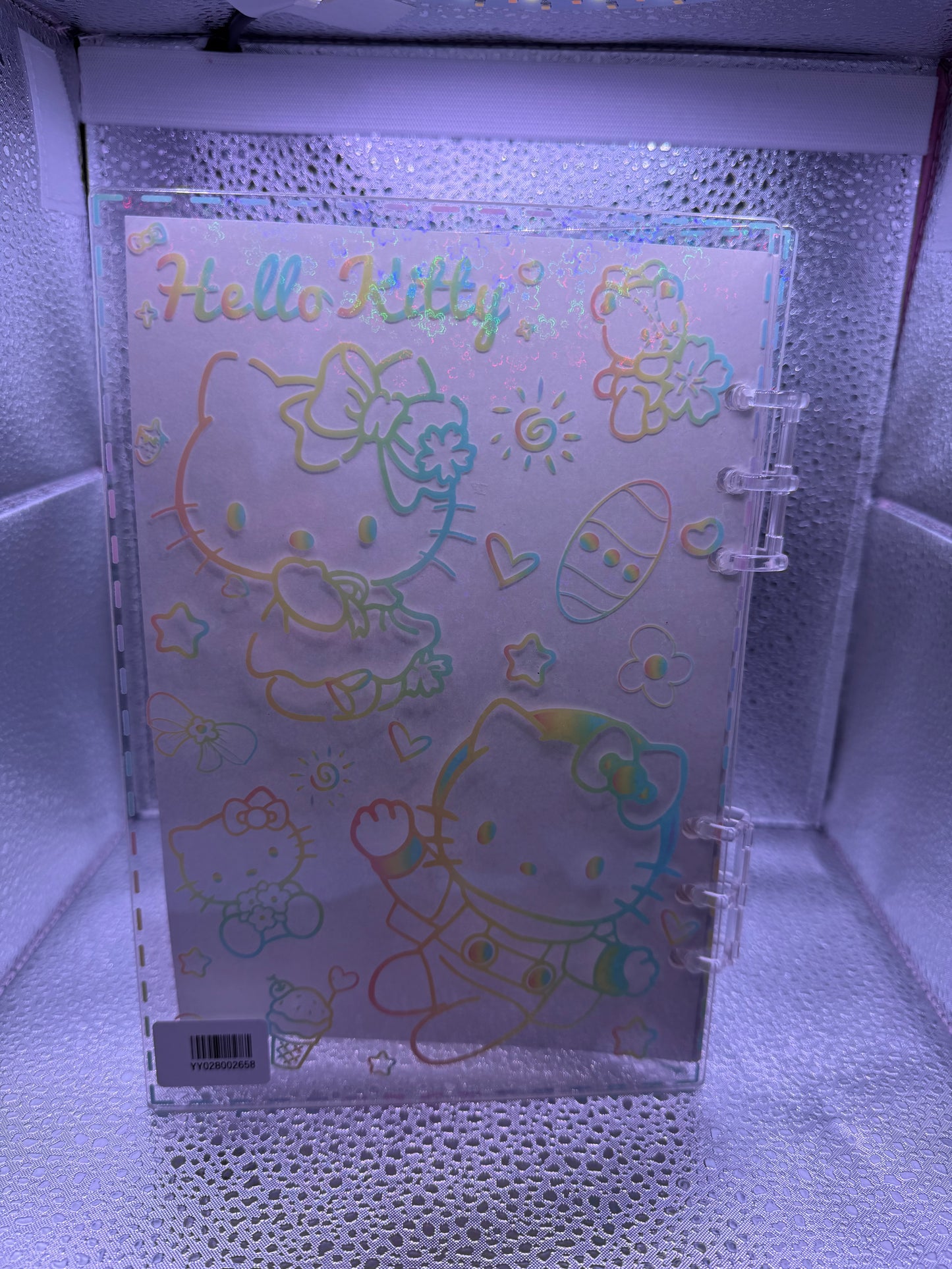 NEON HELLO KITTY SHAKER NOTEBOOK