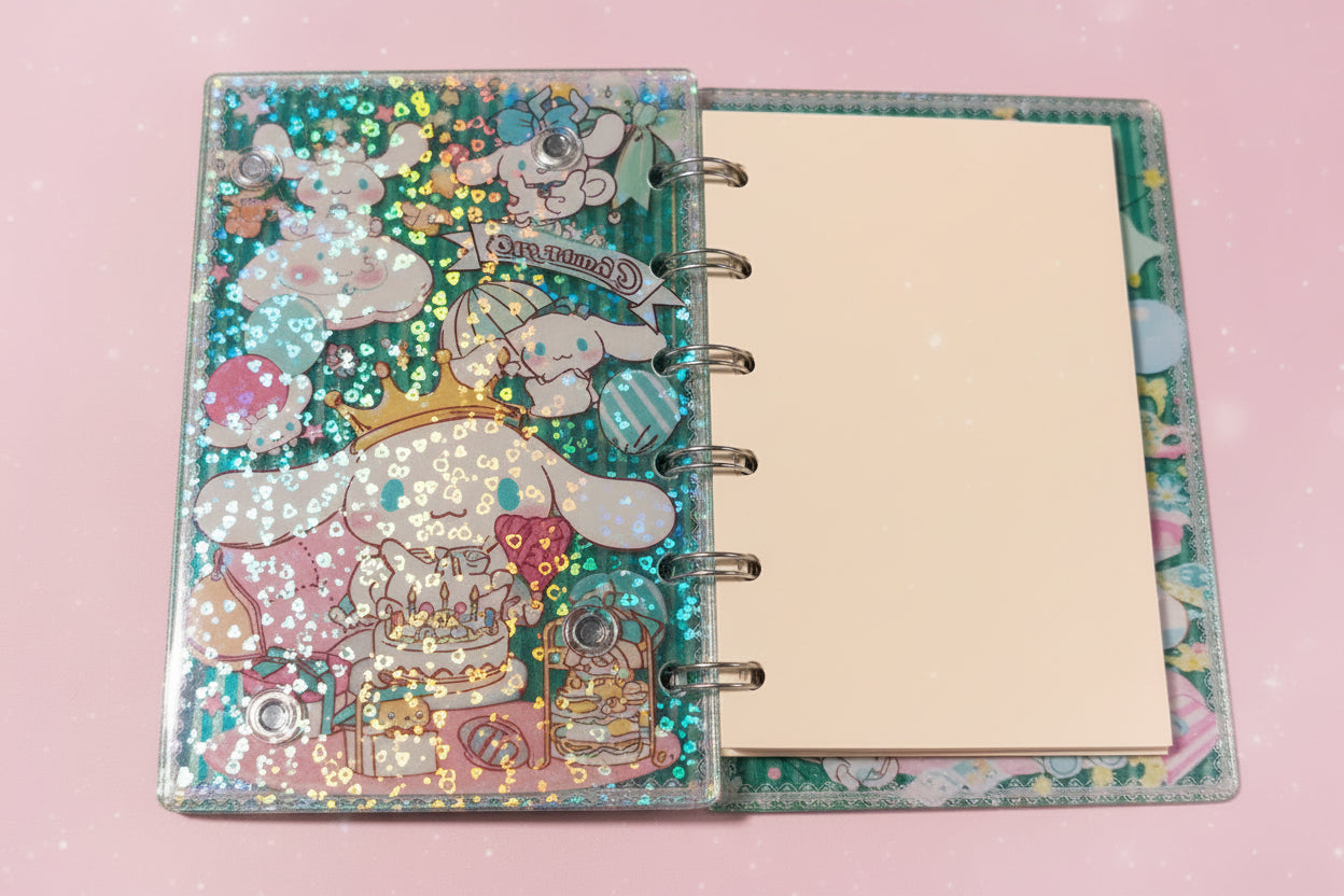 BRIGHTEN UP NOTEBOOK, MAKE WHIPSICAL PINK BACKROUND.  ENHANCE CHARACTERISTICS OF NOTEBOOK