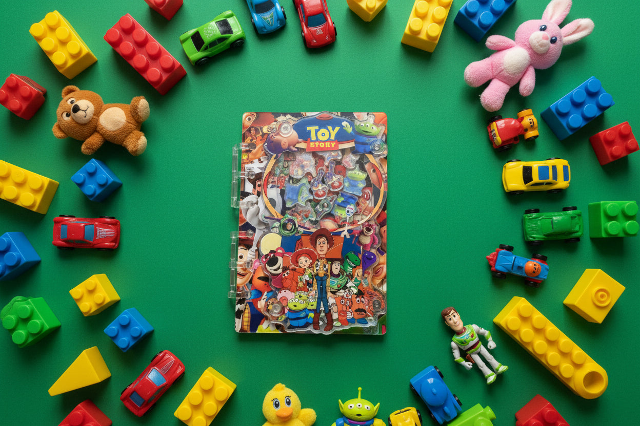 ADD GREEN BACK ROUND WITH TOYS