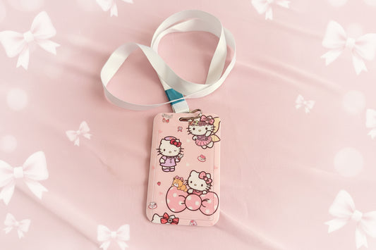 HELLO KITTY PINK ID BADGE HOLDER