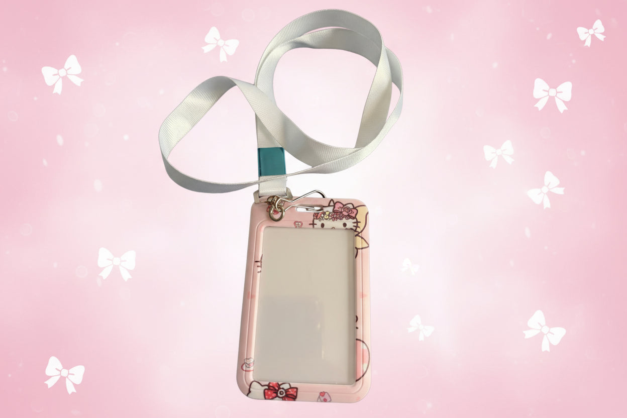 HELLO KITTY PINK ID BADGE HOLDER